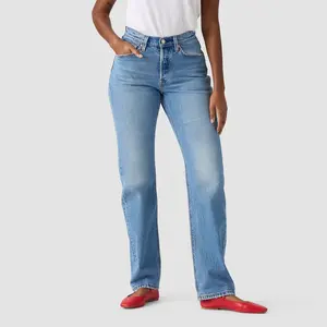 Levi's Women's 501 Curve Jeans Button Denim High Rise Straight Leg with Stretch Midweight Fabric Full Length Garment Bottom