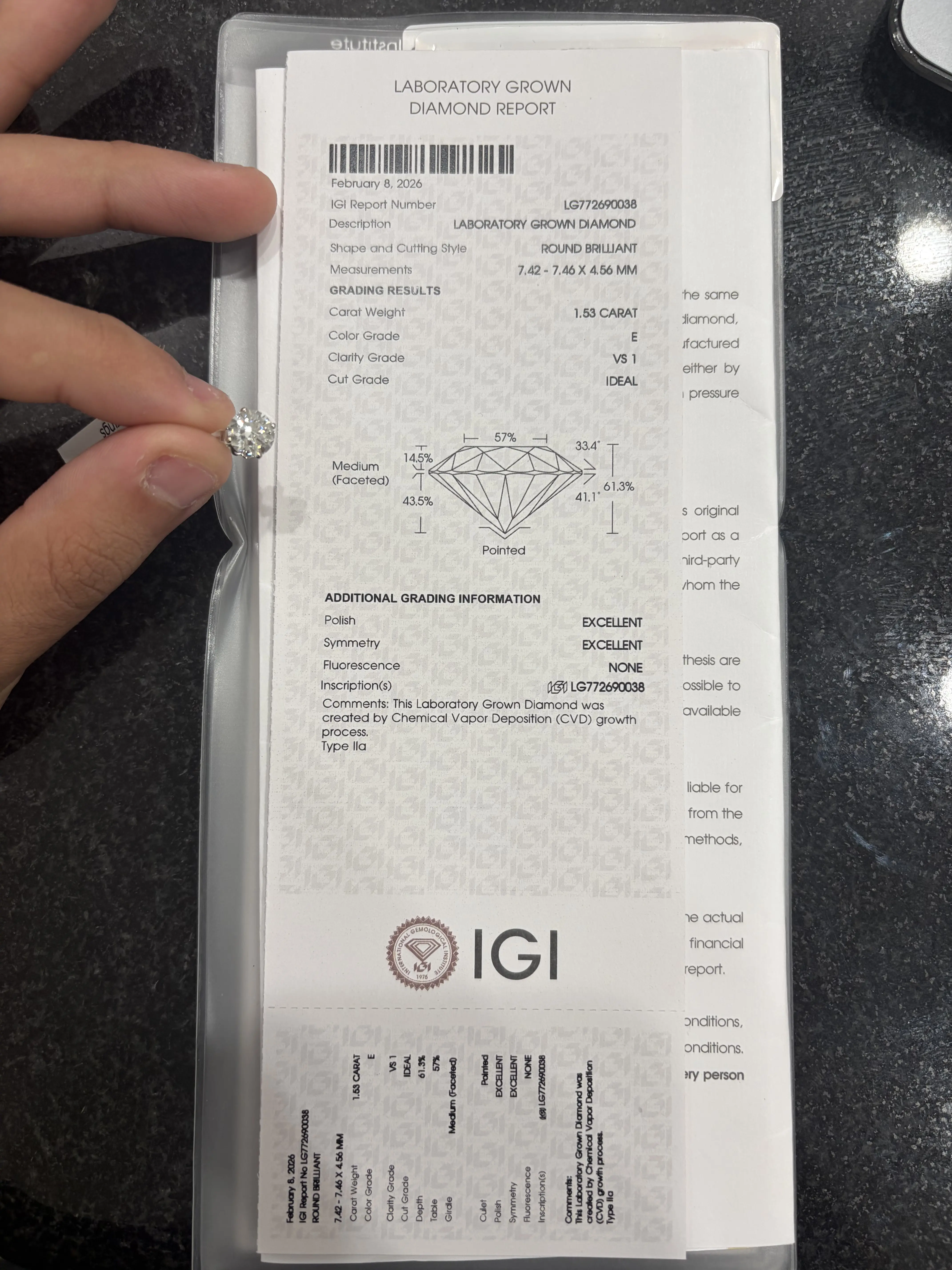 IGI Certified Lab-Grown Diamond