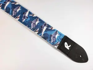 Shark Guitar Strap - Great White Shark Guitar Strap- Acoustic, Electric, or Bass