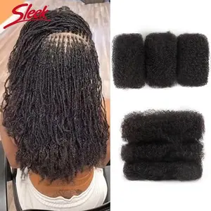 Sleek Remy Bulk Hair For Braiding Twist Peruvian Afro Kinky Curly Bulk Human Hair For Dreadlock Natural Color Braids Hair