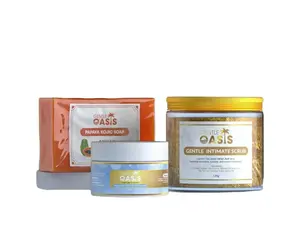 Gentle Oasis Brighten Up Kit with Scrub for Radiant and Healthy-Looking Skin (Body) - Skincare knox  hair exfoliating scrub Body Care Cleansing