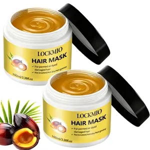 Smooth Batana Hair Mask, 100ml in a jar, 2 pieces. Suitable for deep care of dry or damaged hair. It nourishes and moisturizes, providing deep nutrition to make the hair more lustrous. Plant essence formula. Ideal for gift-giving on Valentine's Day.
