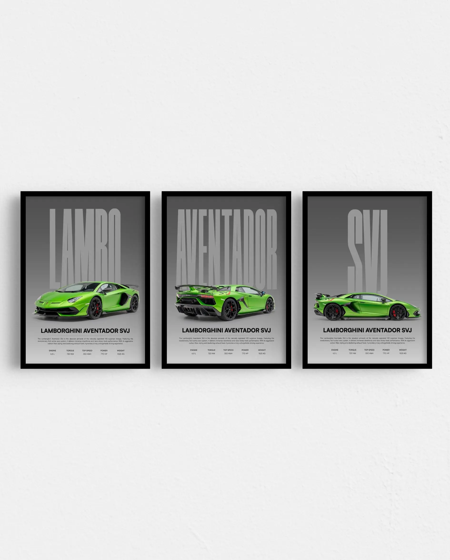 Lamborghini Aventador SVJ Posters, Man Cave Poster, Product without frame