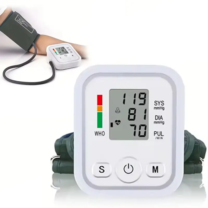 Rechargeable Digital Blood Pressure Monitor, 1-Touch Operation, Digital Monitoring & Storage Functions