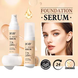 Waterproof and Sweat-proof Concealer Foundation Liquid, with A Fine Texture, Long-lasting Without Smudging, Moisturizing Without Causing Makeup To Blur, Brightening The Skin Tone, and A Light and Hydrating Nude Makeup Foundation.