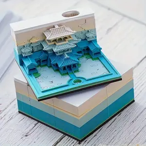 Vibrant 3D Sticky Note Paper - Unique Adhesive Notes for School and Educational Use - Essential Back to School Supplies, Colorful Stationery, and Aesthetic Accessories for Students