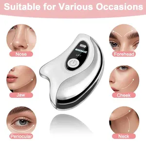 Two-in-One Electric Facial Scrubbing Massage Traction Device, Blue Light Heating Vibration Scrub Board, Adjustable Two Modes, Skin Toning and Tightening Care Equipment, Facial Beauty Instrument, Facial Beauty Device, Office Travel Festival Gift