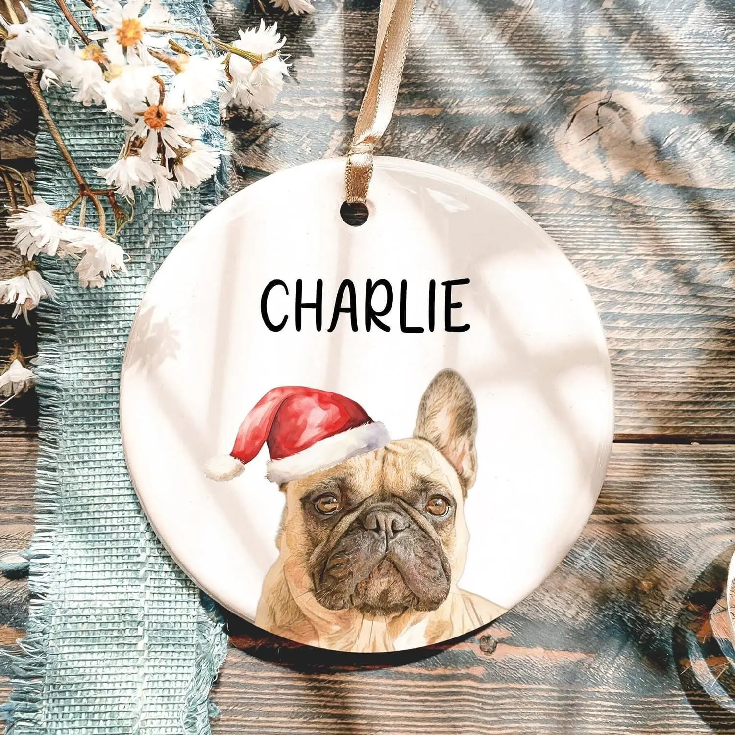 Personalized Pet Christmas Ornaments, Custom Dog Ornaments for Christmas Tree, Photo Ornament Customized Xmas Tree Hanging Decorations