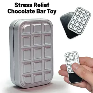 3D Fidget Slider Puzzle Toy, Portable Fidget Spinner, Finger Rotator, Metal Fingertip Spinner & Push Brick, Pocket-Sized EDC Sensory Toy for Kids, Teens & Adults, Stress Relief Gadget for Focus & Relaxation