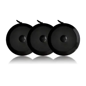 3 Pack Tape Measure Measuring Tape for  Fabric Sewing Tailor Cloth Knitting Craft  Measurements Retractable, Small Push ButtonDouble Scales Rulers 60-inch 1.5 Meter (Black)