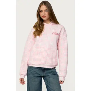 Edikted Women's Edikted Gingham Oversized Hoodie