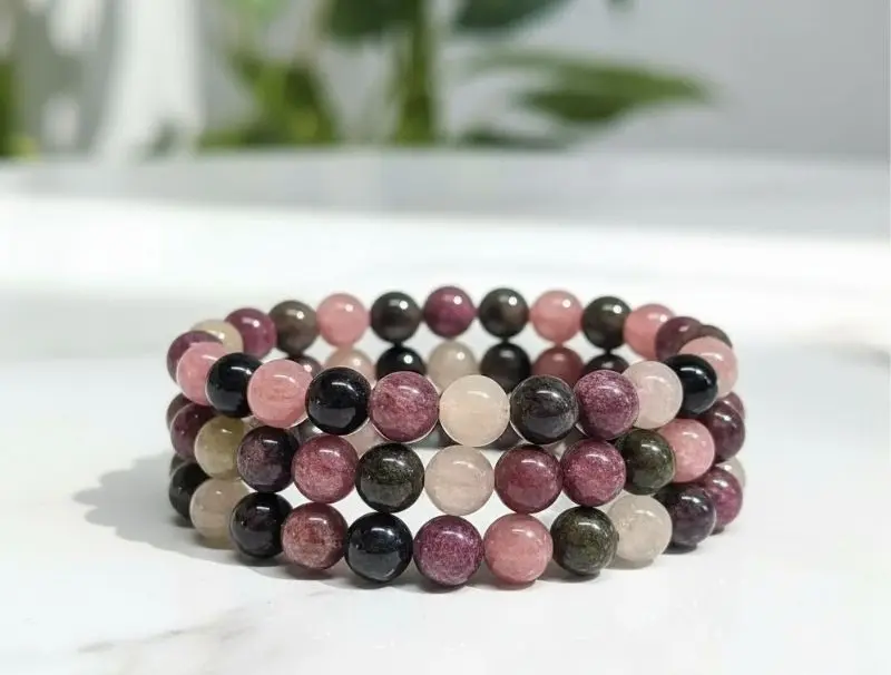 Watermelon Tourmaline Bracelets