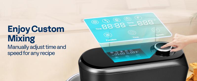 VIVOHOME Stand Mixer with Fermentation, One-Touch Presets 11 Speed Electric Dough Mixer with 6QT Bowl, Kitchen Standing Mixer for Baking, Cake with Flex Edge Beater, Bread Hook, Whisk