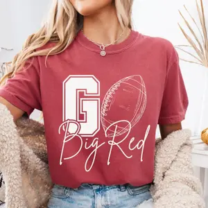 Go Big Red Shirt Nebraska Football Shirt, Gift for Game Day, Unisex Nebraska College Football Mom T-Shirt, Football Mama Gift