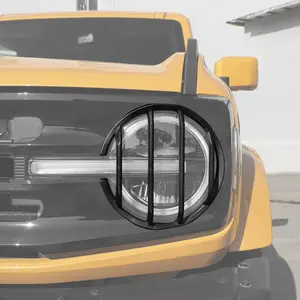 For 2021+ Ford Bronco Front Headlight Light Lamp Trim Guard Cover Frame Exterior Accessories