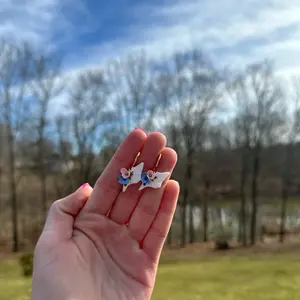 Seashell Flower Clay Earrings