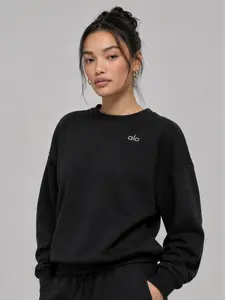 Alo Accolade Crew Neck Pullover Black