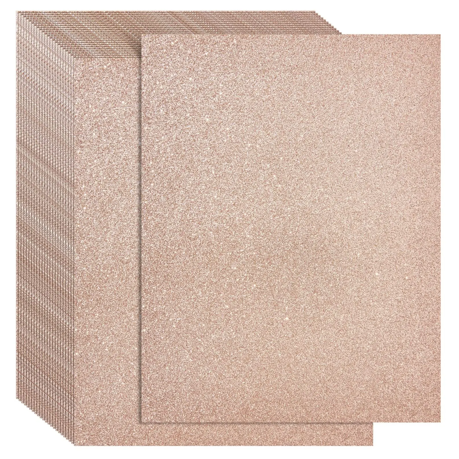 24 Sheets Rose Glitter Cardstock Paper 8.5 X 11 For Scrapbooking  Diy Projects Arts And Crafts (280gsm) - Shimmer Card Stock