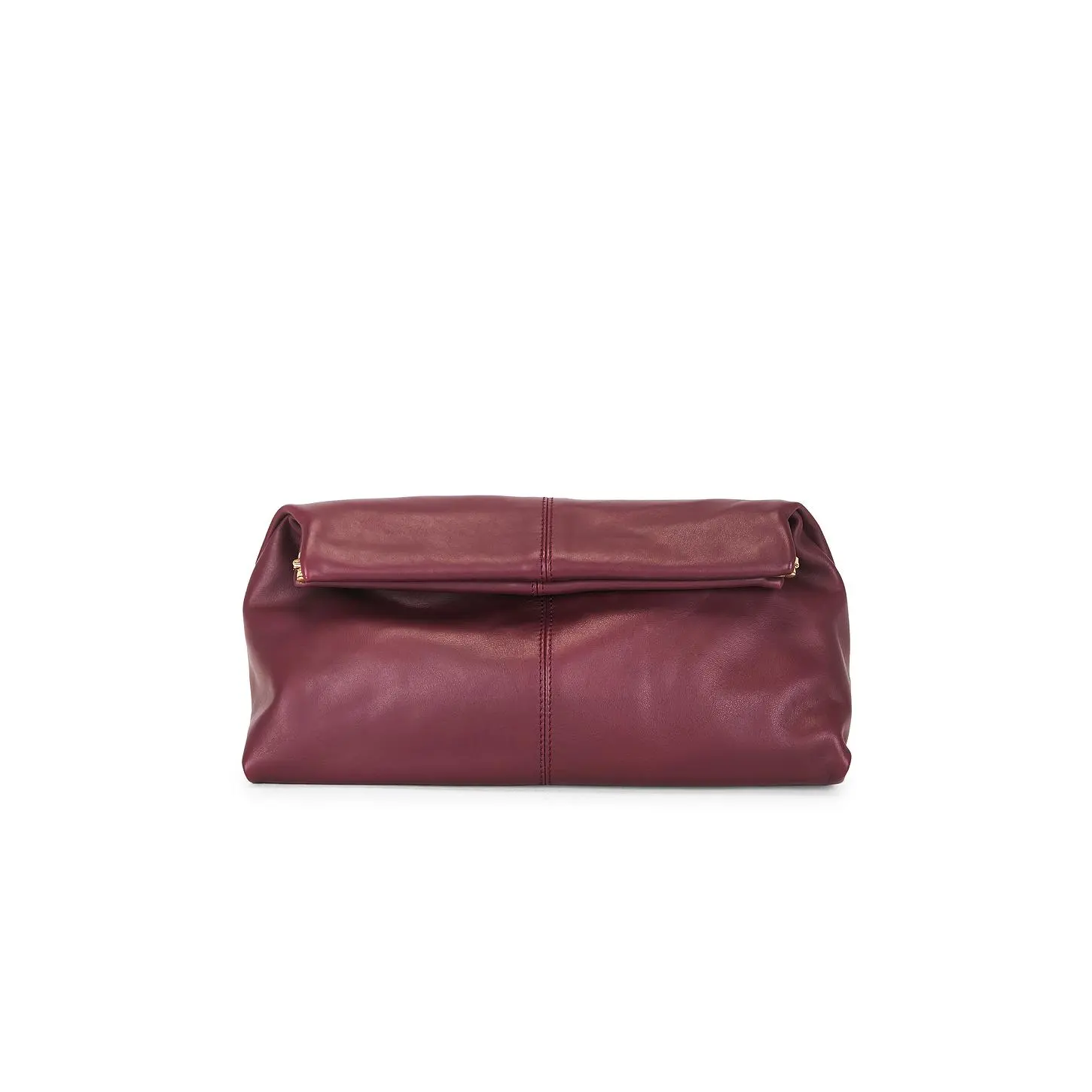 Flattered Clay Clutch in Burgundy Leather
