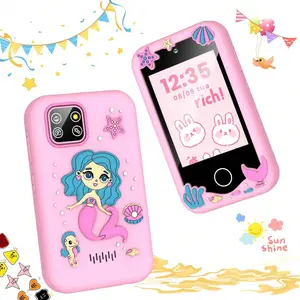 Kids Smart Phone Toy, 2.8 Inch HD Touchscreen with Dual Video Camera, Multiple Learning Games & Music Player, 2-in-1 Educational Toy for Toddlers Ages 3-12, Portable Travel Essential, Best 2026 Christmas Birthday Gift for Boys & Girls