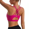 RUNNING GIRL Women's Basic Nylon Blend Padded High Impact Longline Training Sports Bra - Crisscross Back, Breathable Comfy, Skin-Friendly, Quick-Dry, Moisture-Wicking, Anti-Odour - Gym Workout Apparel for Training, Summer Getaways
