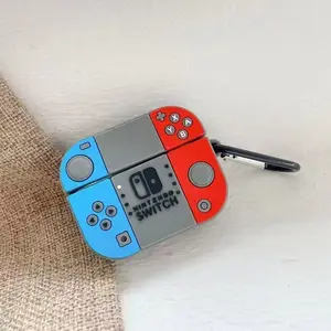 Cute Cartoon Mini Game Console Earphone Storage Case Compatible with Apple AirPods 1/2 Pro Pro2 3rd Generation Silicone Soft Case Comes with One Earphone Cleaning Pen Audio