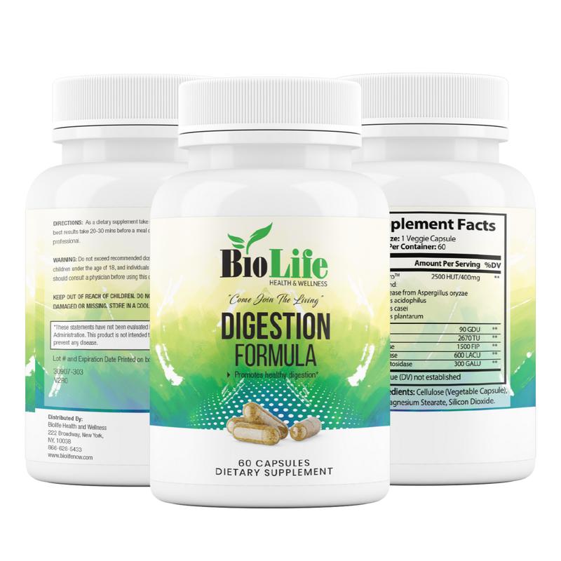 Biolife Digestion Formula - Digestive Enzymes for Women and Men with ...