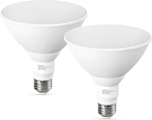 LED Flood Light Bulbs, PAR38 Outdoor Flood Light Bulb 5000K,13W 100W Equivalent, Daylight White LED Floodlight Dimmable, Waterproof for Porch Yard Garage, E26 Base, 15,000 Hrs, 2 Pack