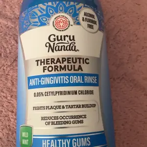 GuruNanda Therapeutic Formula Anti-Gingivitis Oral Rinse Mouthwash with 0.05% CPC for Healthy Gums - 16 oz