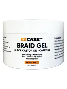 EZ CARE BRAID GEL BLACK CASTOR/COFFEE EXTRA HOLD 8OZ