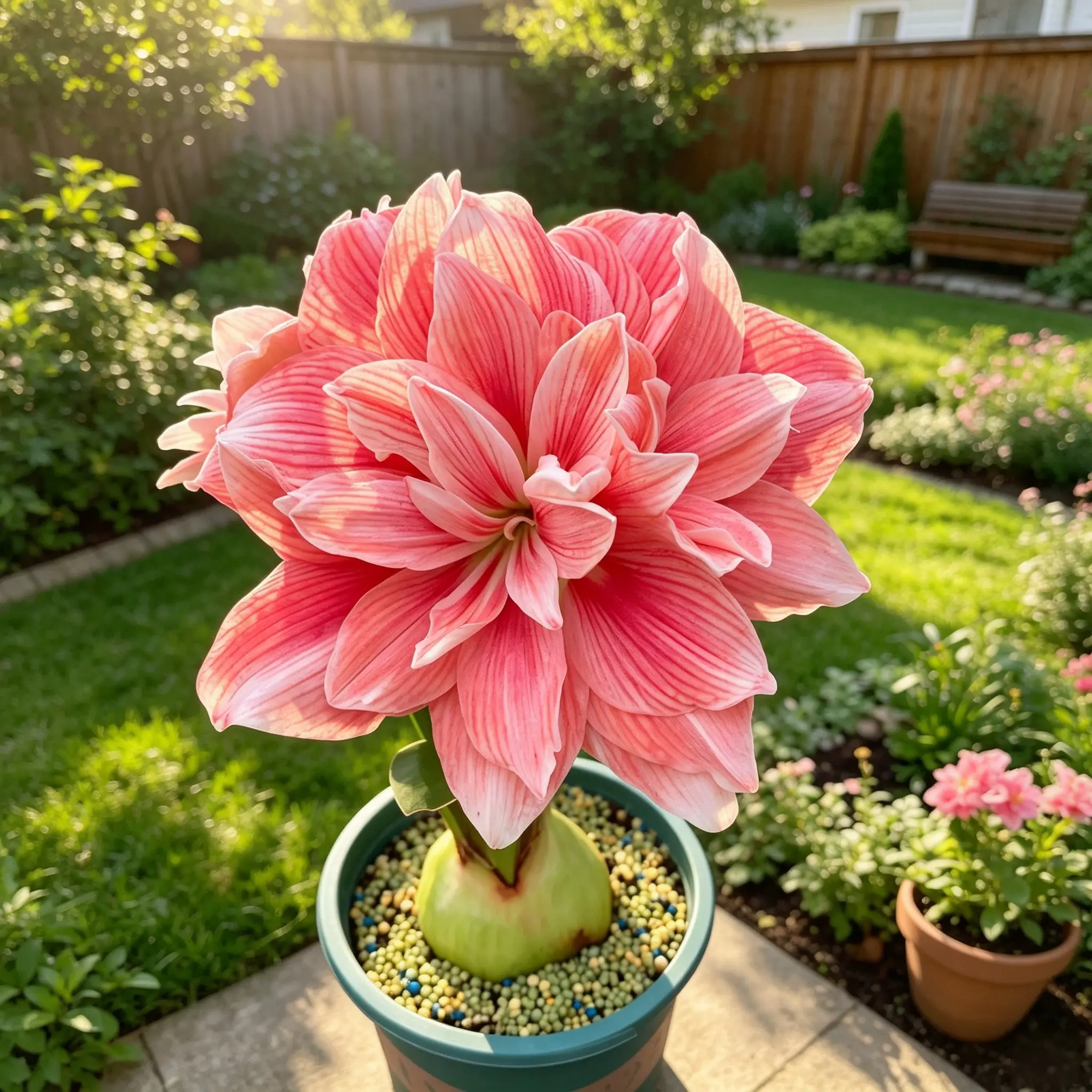 Soft Blush Pink Amaryllis Bulbs - Easy-to-Grow, Novice-Friendly Indoor Gardening Houseplant for Home Decor