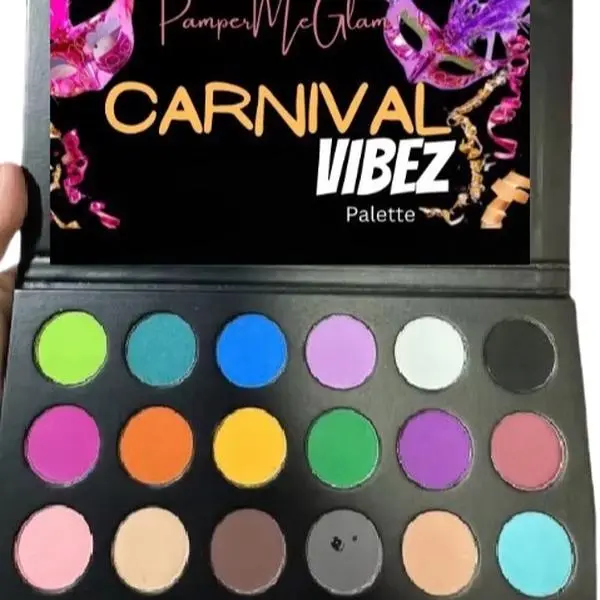 Carnival Vibez Eyeshadow Palette, Vibrant Pigmented Shades for Party Makeup Looks