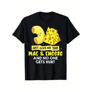 Fun food-themed T-shirt with creative cartoon dessert print and vivid food face design, energetic style, smooth and skin-friendly fabric.