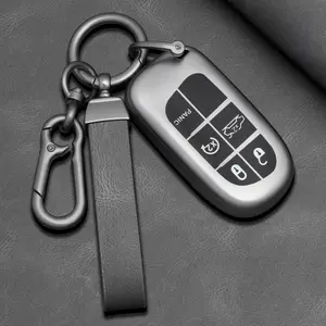 Tpu Car Key Case Cover for Jeep Cherokee Limited, Grand Compass, Dodge Journey, Hellcat, Chrysler 300C Ii, Keychain Accessories, Key Fob Shell