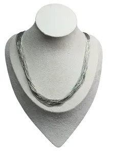 VTG 26 Strand Liquid Silver Necklace - 30”