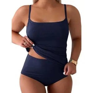 Plus Size High Waist Bikini Bottom 2024 - Tummy Control Swim Shorts & Full Coverage Bathing Suit |   Women's Sexy Brazilian Cheeky Beachwear