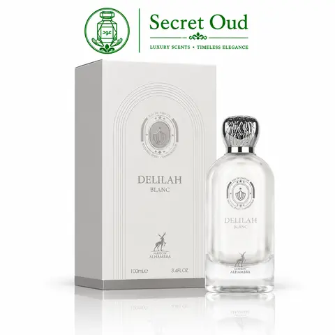 Maison Alhambra Delilah Blanc Women's Perfume, 100ml (3.4 Fl Oz) EDP Spray Fragrance, Floral Fruity EDP, Perfumes for Women, Fragrances