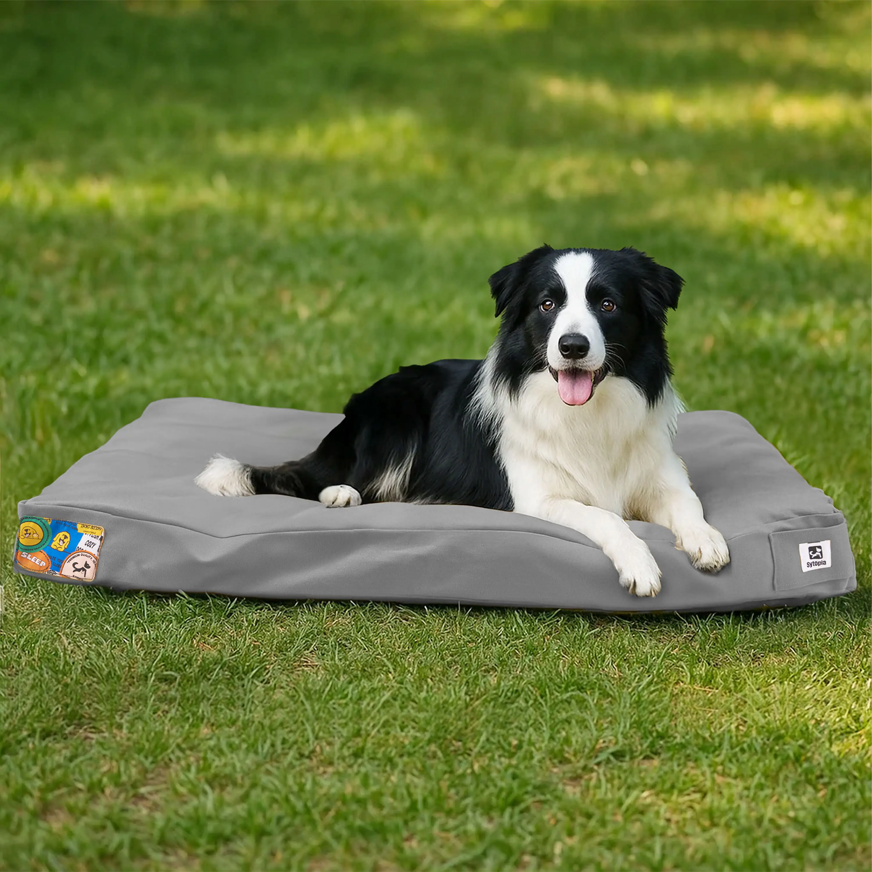 Sytopia Canvas Extra Large Dog Bed - Waterproof, Durable, Washable Removable Cover Pet Mat for Home, Outdoor Patio Use, Mats