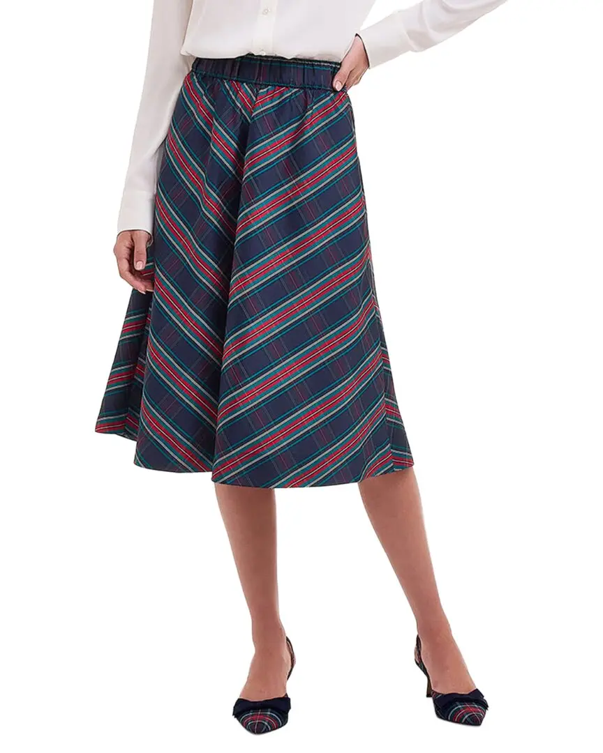 Draper James Taffeta Midi Skirt