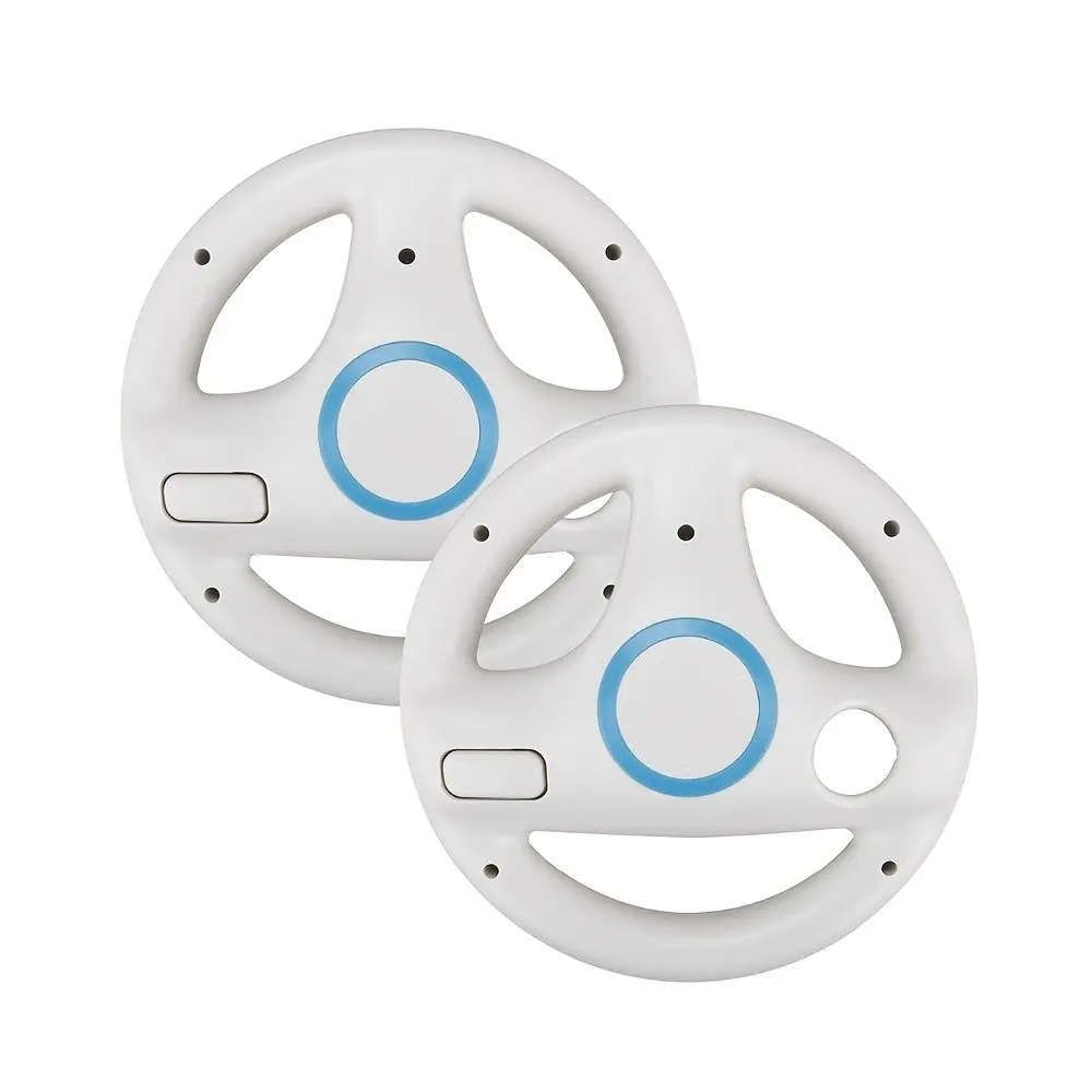 2pcs Universal Compatible Plastic Gaming Steering Wheel for Wii, Enhanced Driving Experience with Remotes, Gaming Accessory for Home Entertainment, Gaming Console Accessories
