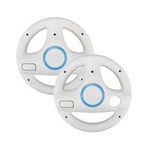 2pcs Universal Compatible Plastic Racing Wheel for Wii, Enhanced Driving Experience with Remotes, Gaming Accessory for Home Entertainment