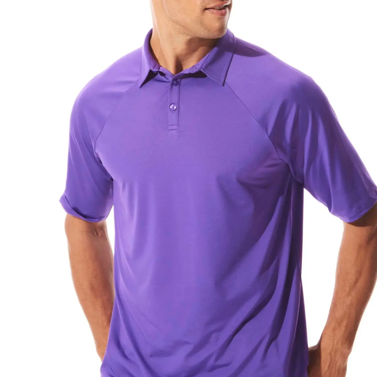 Men's Short Sleeve Polo | Purple