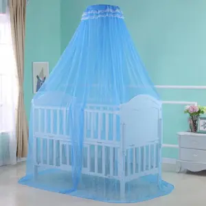 Bed Dome Cots Mosquito Netting Hanging Bed Net Mosquito Bar Frame Palace-Style  Bedding Set (Blue Mosquito Netting Only, Without Stand)
