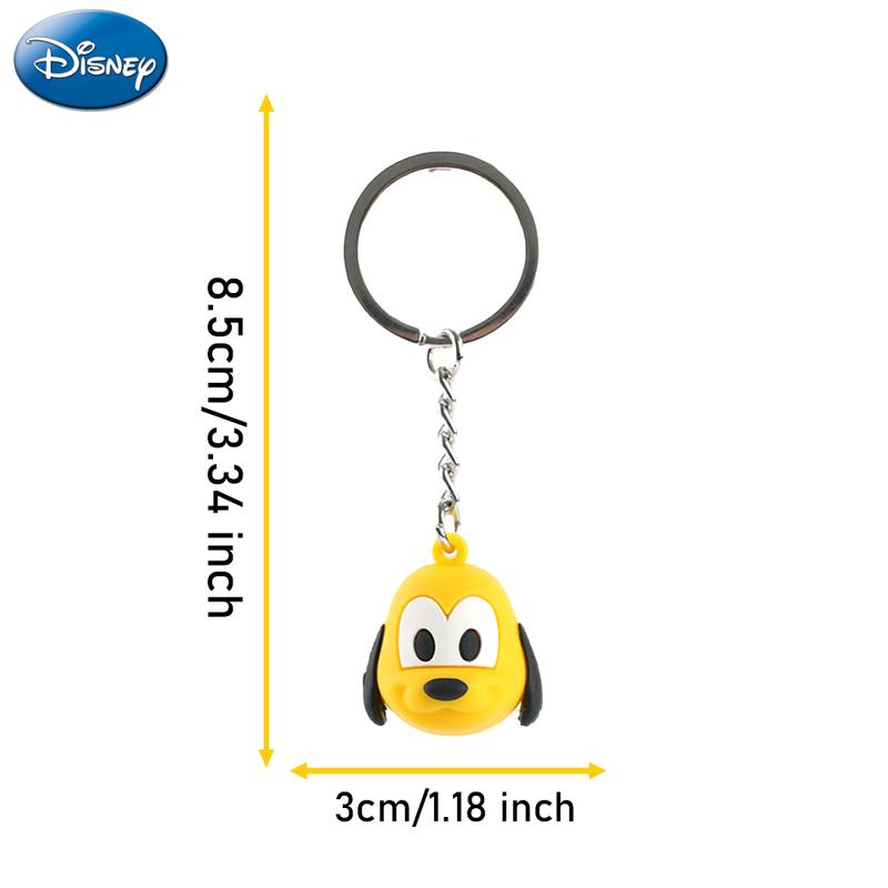 Disney Mickey Pluto PVC Keychain 1PC-Official License 3D Figurine Bag Clip Charms Anime Peripheral Backpack Decoration Car key Pendant Desk Ornament Durable Exquisite Alloy Gift
