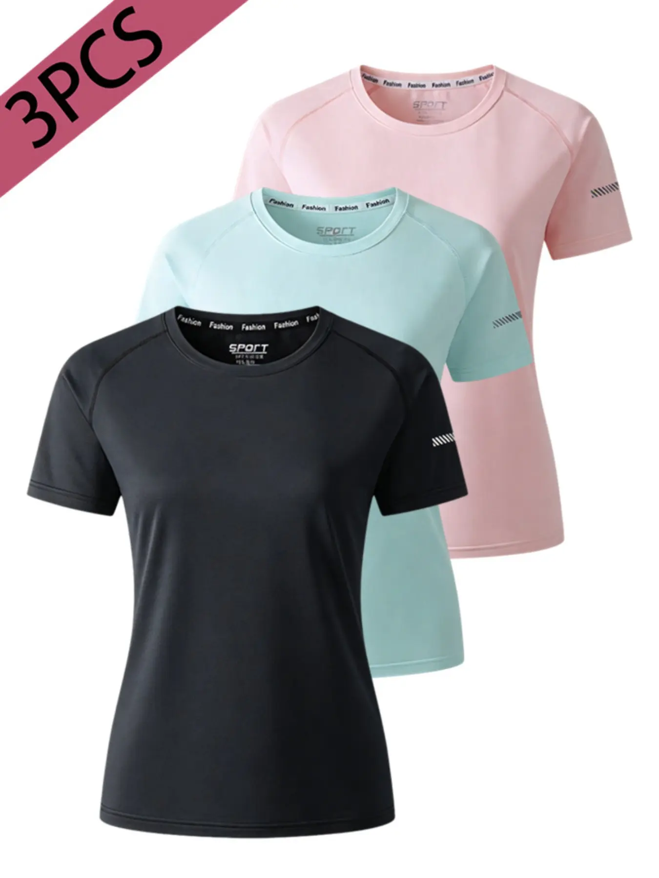 Women's Quick-Dry T-Shirt, Ideal for Sports, Outdoor, Fitness, Running, Travel, Comfortable, Soft, Breathable, Elastic, Casual Style, Athletic Tee Shirts, Everyday Athletic Tee, Fitness Sport Top, Athletic Fitted Breathable