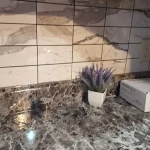 Vamos Tile 100Pcs Water Proof Glossy White Peel and Stick Backsplash,3''x6'' PVC Subway Tile, Stick on Backsplash for Kitchen/Bathroom Decoration Stickers Decorative Ornaments