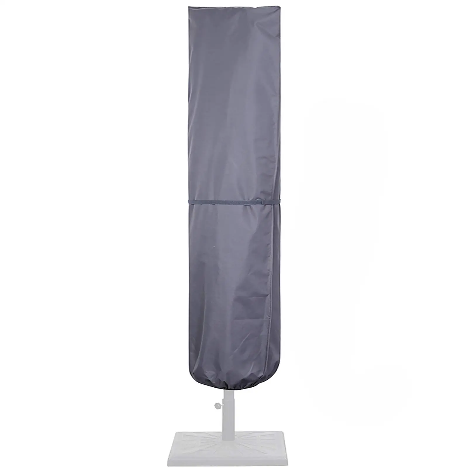 Umbrella Cover with Rod for 7 to 11 Ft Umbrellas & 15 Ft Double-Sided Umbrellas, 600D Protective Waterproof Cover with Zipper, Gray