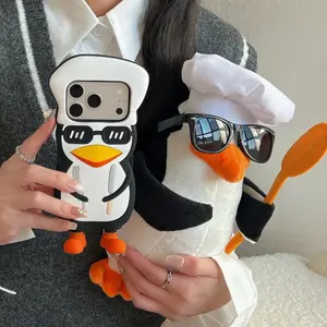 Cool Chef Penguin iPhone 17 16 Pro Max case shockproof protective cover cartoon fashion new design