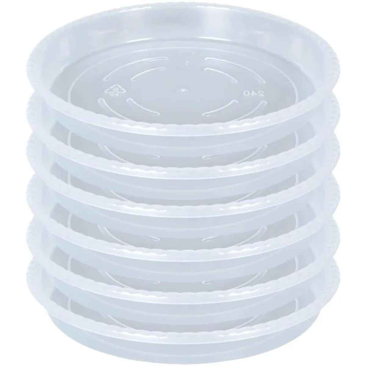 Plant Saucer 6 Pack, (4 Sizes: 6/8/10/12 Inches), Clear Plastic Flower Plant Pot Saucer, Heavy Duty Plant Drip Trays Saucers for Indoor, Plant Water Tray for Planters, Plant Saucers for Indoors