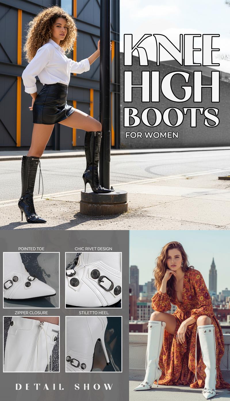 CELNEPHO Gothic Boots for Women Pointed Toe Metal Rivet Tassel Stiletto Dress Boots Kitten Heel Zipper Closure Dressy Party Date Valentine Gift Wedding Fashion Booties CELNEPHO Gothic Boots for Women Pointed Toe Metal Rivet Tassel Stiletto Dress Boots Kitten Heel Zipper Closure Dressy Party Date Valentine Gift Wedding Fashion Booties